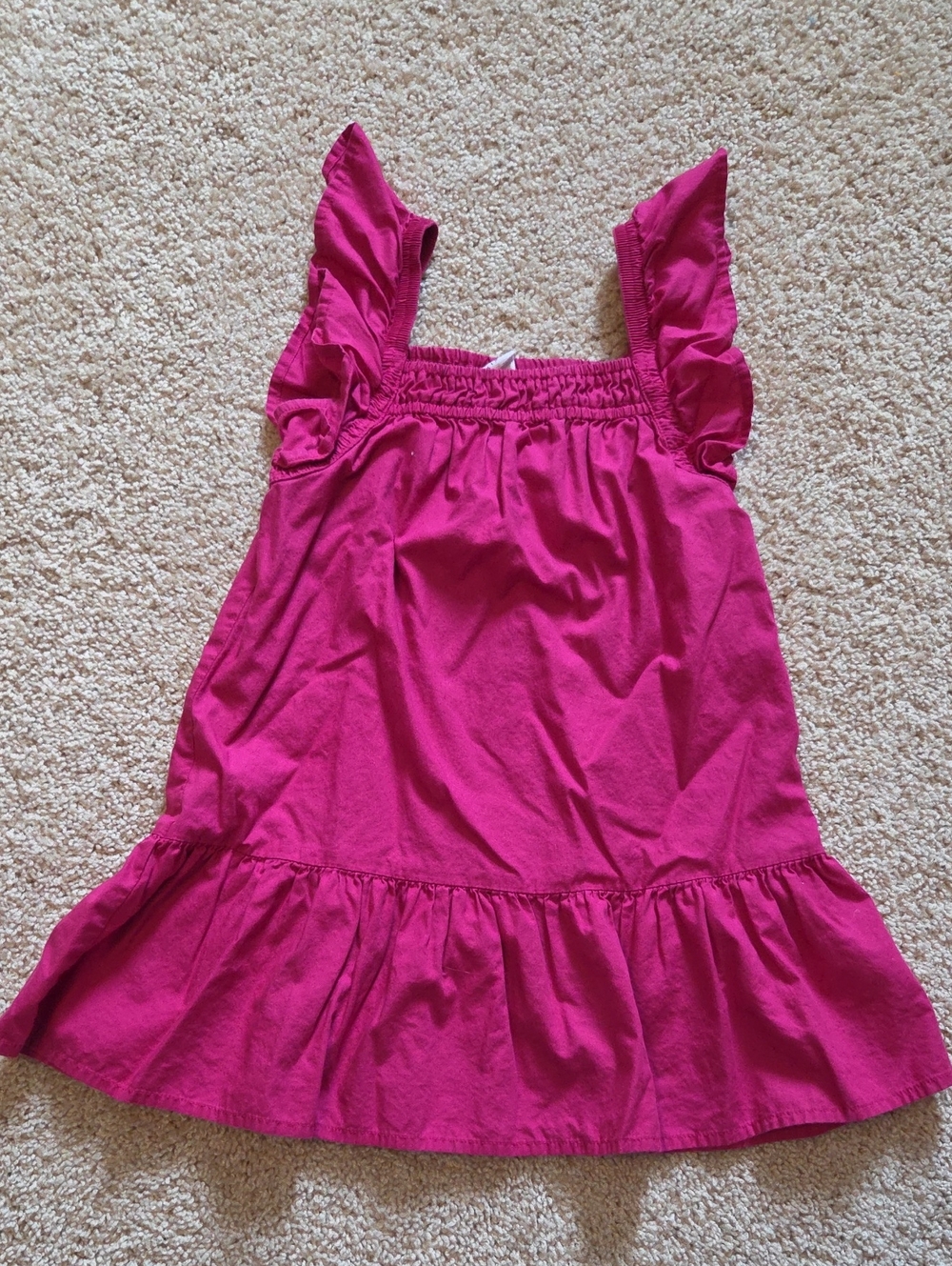 GAP Hot Pink Ruffle Strap Tank Dress